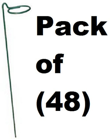 Panacea 89330GT 24" x 2.3" Green Steel PVC Coated Plant Support Stake - Quantity of 48