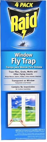 Raid 8PK-FTRP RAID 8-Count Disposable Window Fly Traps - Quantity of 2