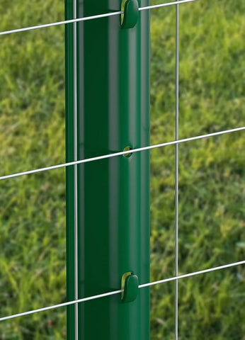 Midwest Air 901150A 6' Green Light Duty U Style 14 Gauge Steel Fence Posts - Quantity of 5