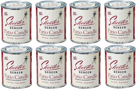 Skeeter Screen 90400 15 oz Deet Free Mosquito Repellent Patio Candle - Quantity of 8
