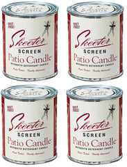 Skeeter Screen 90400 15 oz Deet Free Mosquito Repellent Patio Candle - Quantity of 4