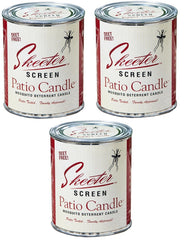 Skeeter Screen 90400 15 oz Deet Free Mosquito Repellent Patio Candle - Quantity of 3