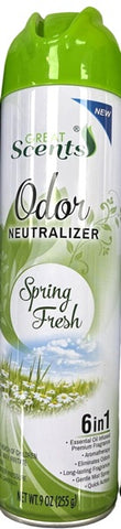 Great Scents 90488 9 oz Can of Spring Fresh Aerosol Odor Neutralizer Spray