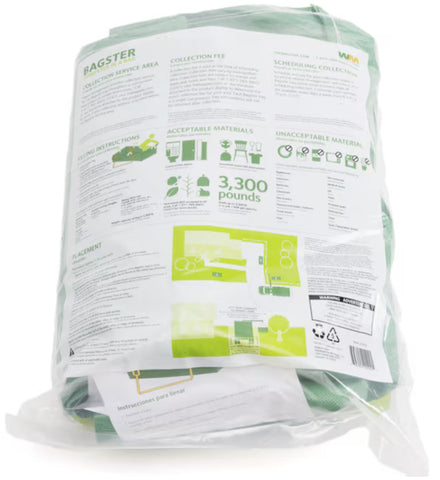 Bagster 3CUYD Waste Management Dumpster In A Bag 8' x 4' x 2.5' Trash Pickup - Quantity of 2