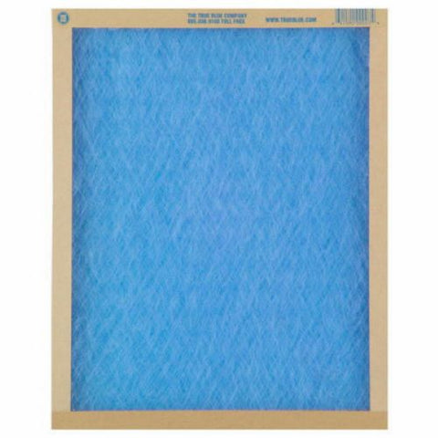 True Blue 114181 14" x 18" x 1" Flat Panel Spun Fiberglass Disposable Furnace Air Filter MERV 2 - Quantity of 12