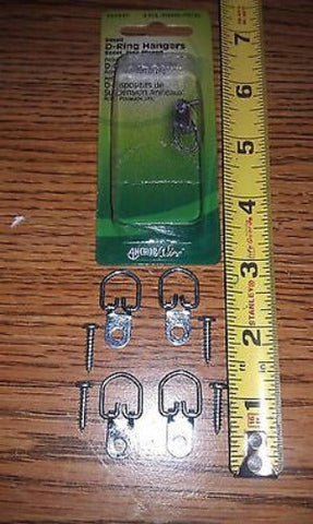 Hillman 122317 4-Pack of Small Metal D-Ring Folding Picture Hanging Hooks - Quantity of 40