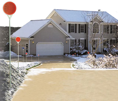 Hillman 840074 48" Red Fiberglass Driveway Marker Reflectors - Quantity of 6