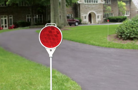 Hillman 840074 48" Red Fiberglass Driveway Marker Reflectors - Quantity of 6