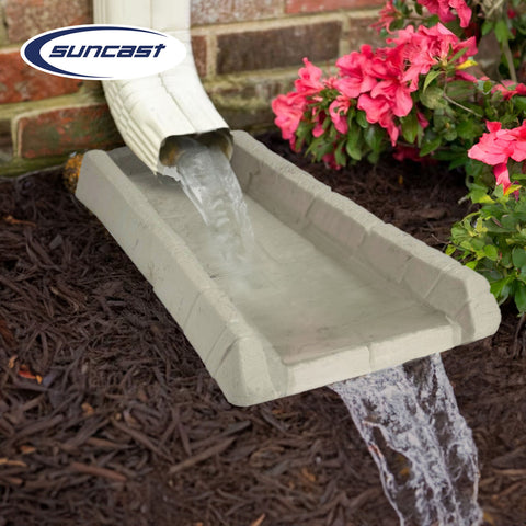 Suncast SB24 Decorative Gutter Downspout Splash Blocks - Quantity of 2