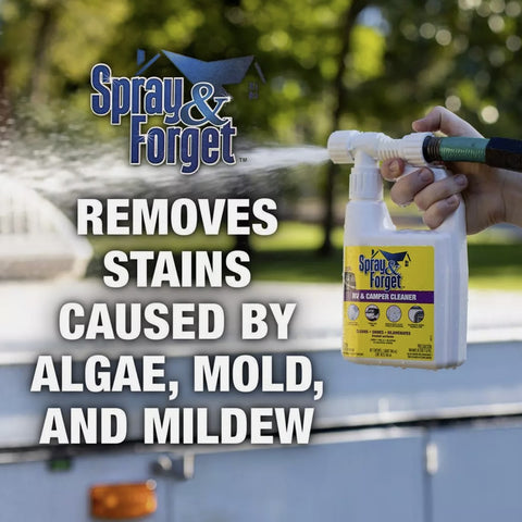 Spray & Forget SFRVCHEQ04 32 oz Ready To Use Hose End Spray RV & Camper Cleaner