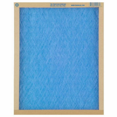 True Blue 114201 14" x 20" x 1" Flat Panel Spun Fiberglass Disposable Furnace Air Filter MERV 2 - Quantity of 12
