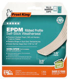Frost King V23WA 3/8" x 1/8" x 17' Roll of EPDM Rubber Weatherseal Weatherstrip