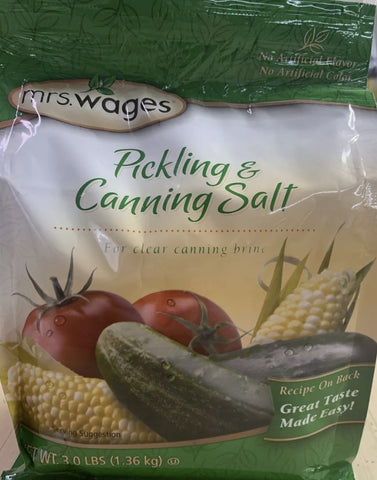 Mrs. Wages W510-B4425 48 oz / 3 LB Bag of Pickling & Canning Salt