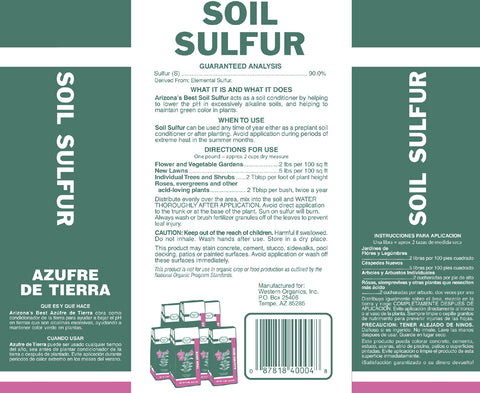 Arizona's Best AZB40003 20 LB Bag of Sulfur Soil Conditioner