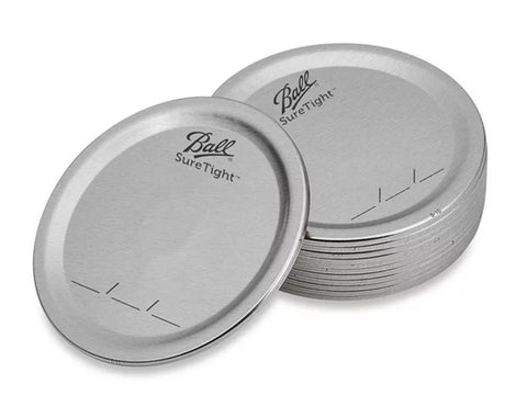 Ball 1440031050 12-Pack Regular Mouth Dome Canning Jar Lids - Quantity of 6