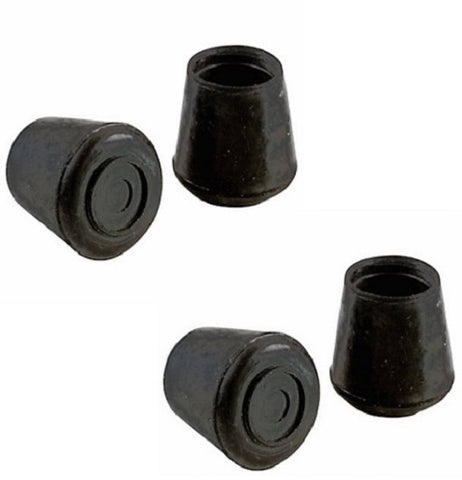 Tru-Guard F31932TV 4-Pack of 1" Black Rubber Furniture Leg Tips - Quantity of 12