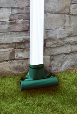 Frost King DE300 12' ft x 7" Green Plastic Flexible Roll Out Downspout Extender - Quantity of 2