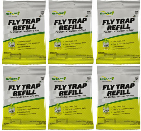 Rescue FTA-DB12 Fly Trap Attractant Refill Bait - Quantity of 6