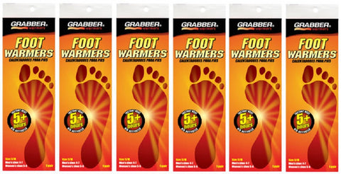 Grabber Warmer FWSMES 2 Per Pack Small / Medium Foot Warmer Insoles - Quantity of 6