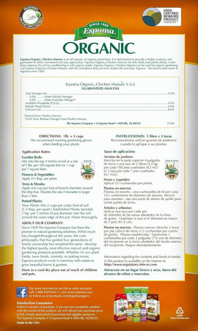 Espoma GM3 3.75 LB Bag of Chicken Manure All Natural Plant Food Fertilizer