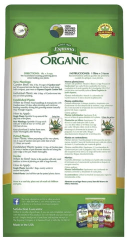 Espoma GT36 36 LB Bag Of Garden Tone All Natural 3-4-4 Vegetable Food - Quantity of 1