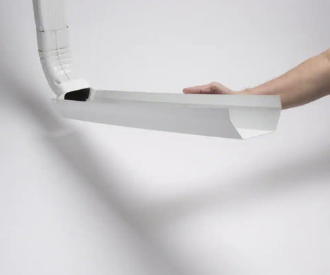 Thermwell GWS3W White Adjustable 6 Foot Flip Up Extendable Downspout Extender - Quantity of 6