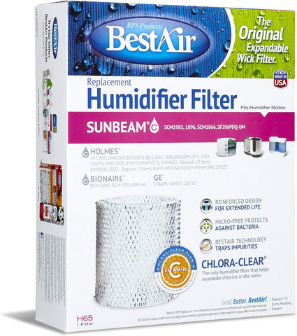 Best Air H65-PDQ-4 Replacement Humidifier Wick Filter