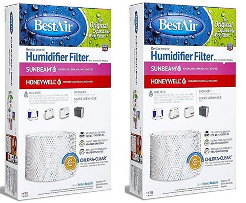 Freudenberg H75-PDQ-4 Extended Life Humidifier Wick Filter - Quantity of 2