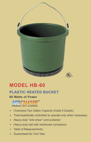 Farm Innovators HB-60 9-Quart 60W Plastic Heated Bucket With Thermostat