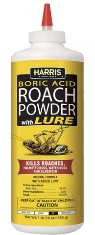 PF Harris HRP-16 16 oz Bottle of Boric Acid Roach Eliminator Powder With Lure - Quantity of 10