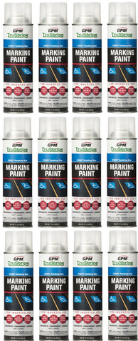 GPM TruStripe INVMRK-17 17 oz Can of Handicap Blue Inverted Marking Paint - Quantity of 12