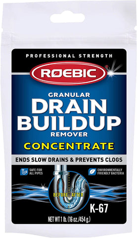 Roebic K-67GDB-12 16 oz Pouch of Granular Drain & Trap Buildup Remover - Quantity of 1