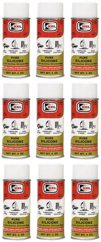 Kellogg's KEL 57555 4 oz Can of Pure Silicone Lubricant Spray - Quantity of 9