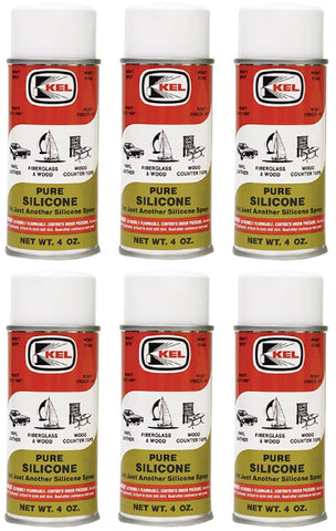 Kellogg's KEL 57555 4 oz Can of Pure Silicone Lubricant Spray - Quantity of 6