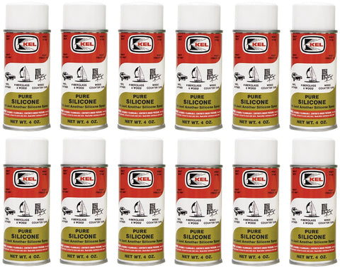 Kellogg's KEL 57555 4 oz Can of Pure Silicone Lubricant Spray - Quantity of 12