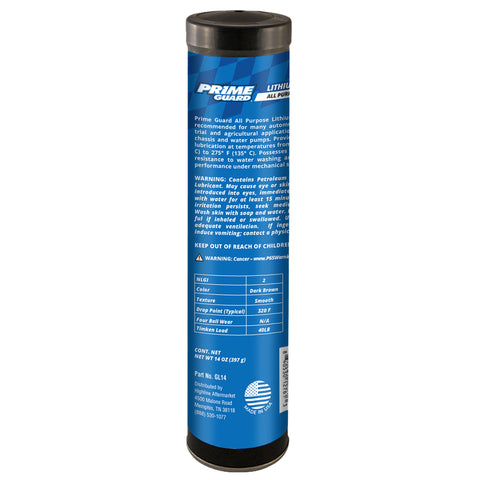 Prime Guard PR127613 14 oz Tube of Multi-Purpose Lithium Grease