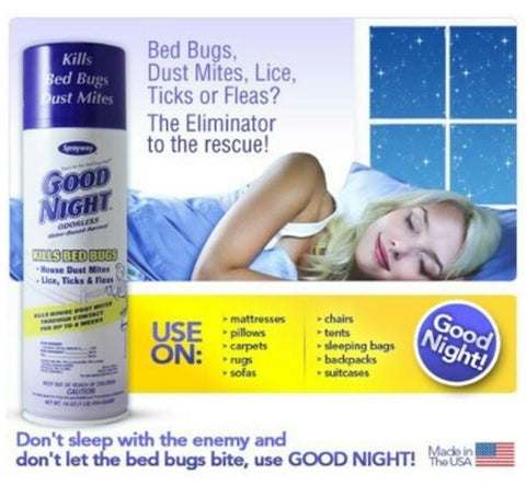 Sprayway SW003R 16 oz Can of Goodnight Bedbug Dust Mite Insect Killer