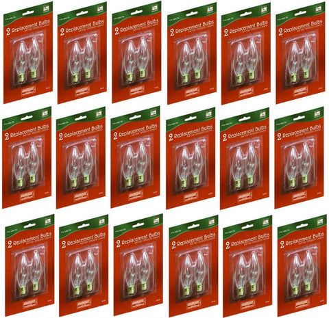 Holiday Wonderland T-16-88 2-Pack of Battery Operated Window Candle Replacement Bulbs - Quantity of 18
