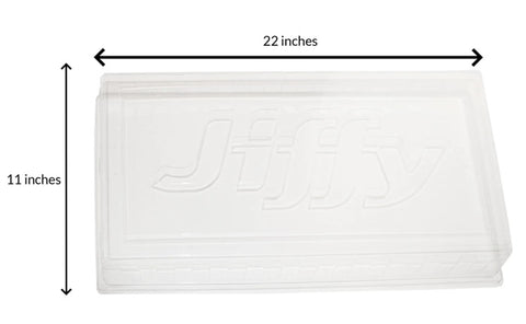 Plantation Jiffy TDOME 11" x 22" Clear Plastic Plant Tray Gro Domes Covers - Quantity of 6
