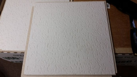 USG Interiors 4240 12" x 12" x .5" Tivoli Class C Wood-Fiber Acoustical Panel Ceiling Tiles - Quantity of 10