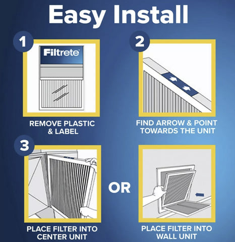 3M Filtrete UP23-4 Purple 14" x 24" x 1" MPR 1500 3 Month Air Filter - Quantity of 4