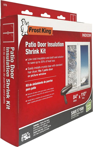Frost King V76H 84" x 110" Indoor Insulation Kit For Patio Door Or Large Window - Quantity of 3