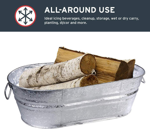 Behrens 1-OV 7.5 Gallon Hot Dipped Steel Oval Tub - Quantity of 3