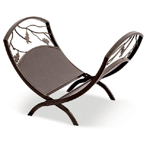 PANACEA 15915 METAL OAK LEAF FIREPLACE LOG BIN