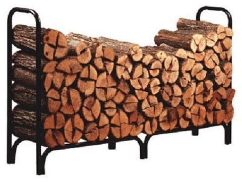 Panacea Products 15204 8' ft Black Tube Steel Firewood Log Holder Rack - Quantity of 1