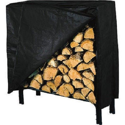 Panacea 15213 48" Black Vinyl Log Rack / Firewood Protective Cover