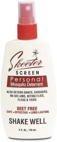 Skeeter Screen 90200 4 oz Bottle of Deet Free Essential Oil Mosquito Repellent - Quantity of 2