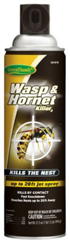 Green Thumb HG-187978 17.5 oz Can of Wasp & Hornet Pest Control Spray - Quantity of 12