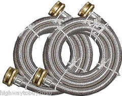(4) sets Watts  2 Pack 3/4" x 3/4" x 60" Stainless Steel Washing Machine Hoses