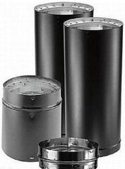 Duravent 6DVL-KVP 6" Black DVL Close Clearance Through Ceiling Stove Pipe Connector Kit